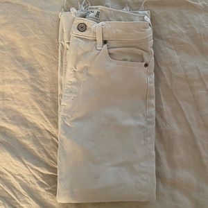 Abercrombie Crop Wide Leg Ultra High Rise Jean, 24 Short, White